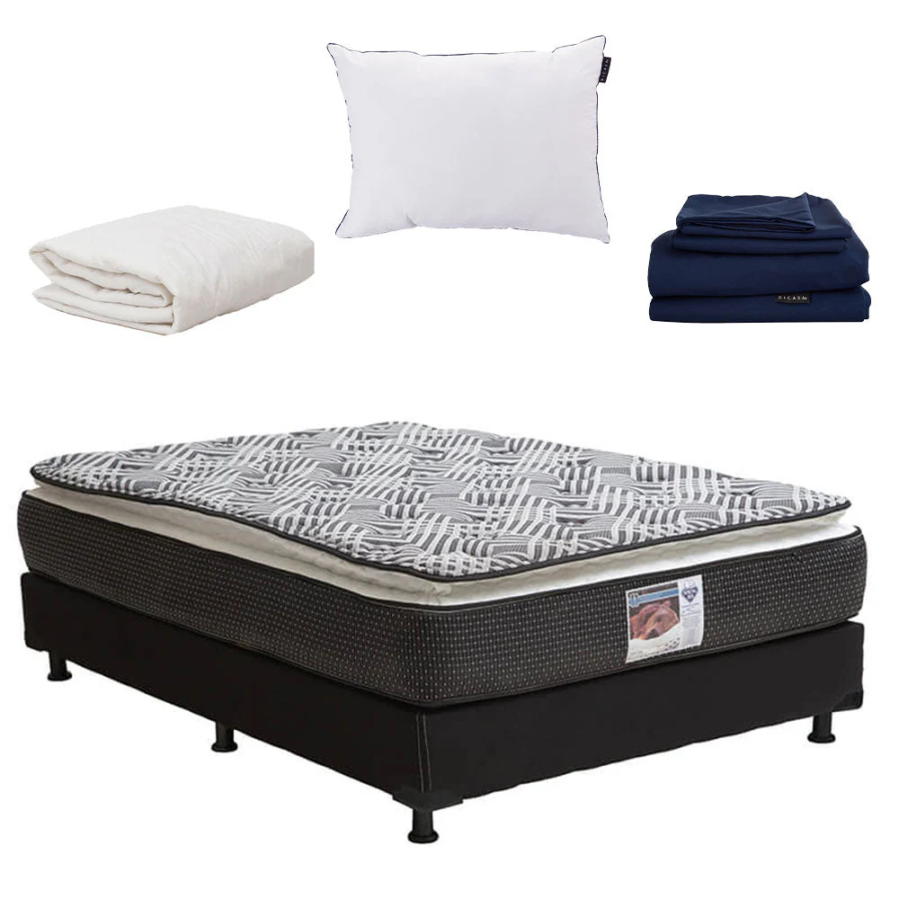 Colchón Spring Air Omega con Box con Ropa de Cama - Image 6