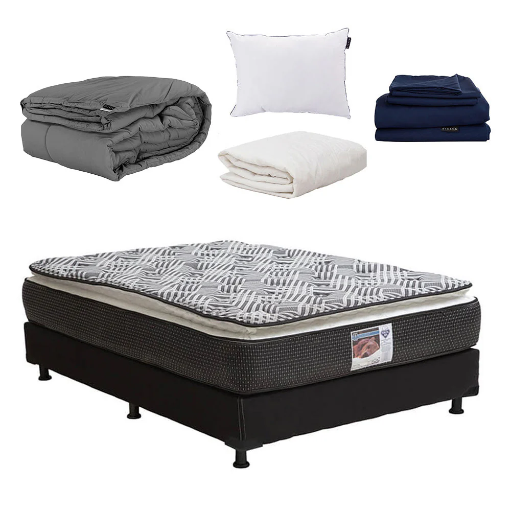 Colchón Spring Air Omega con Box con Ropa de Cama - Image 7
