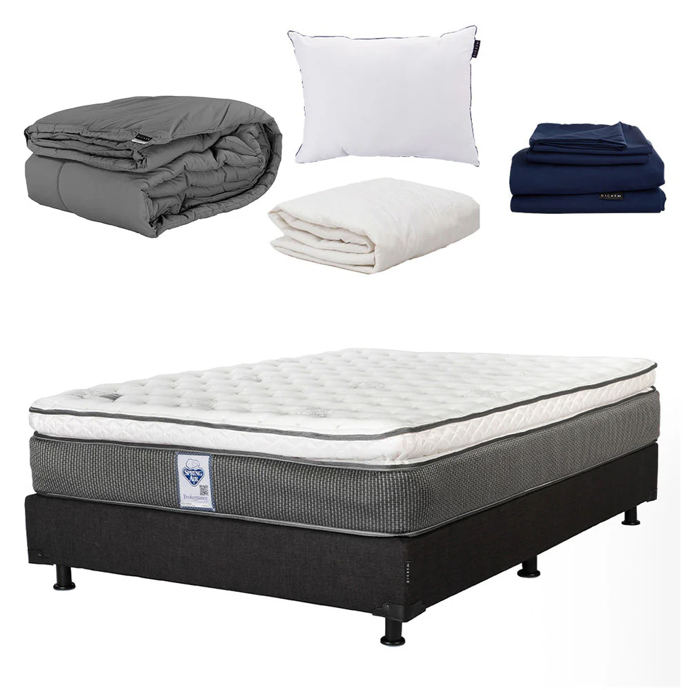 Colchón Spring Air Phantom con Box con Ropa de Cama - Image 9