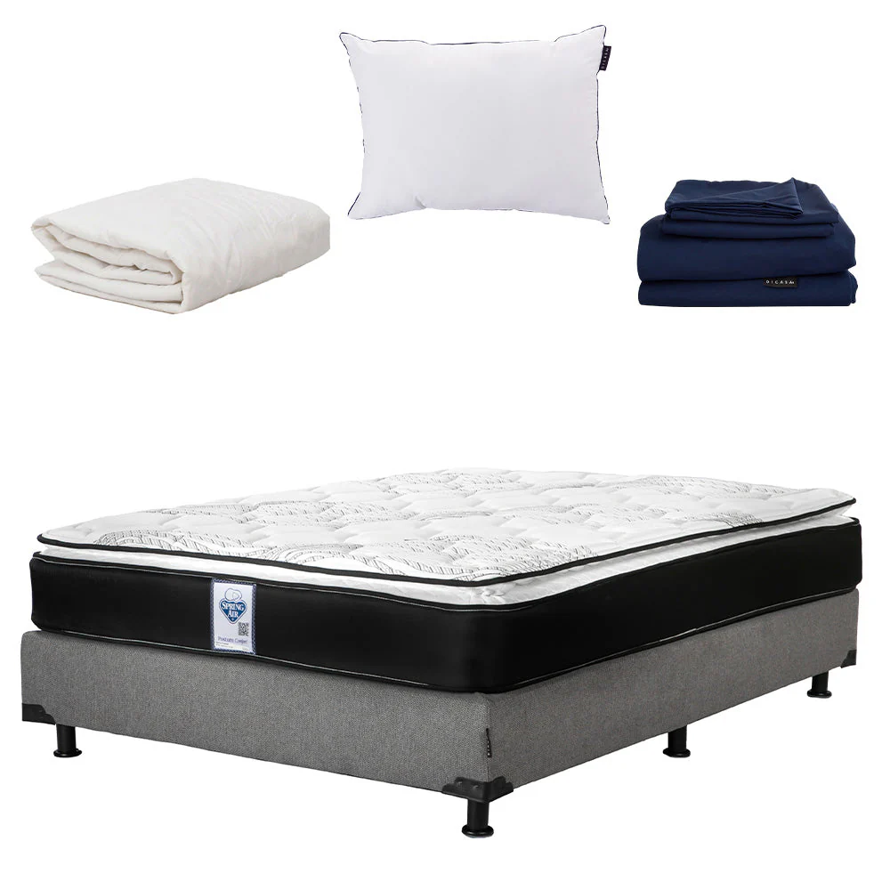Colchón Spring Air Premier con Box  con Ropa de Cama - Image 8