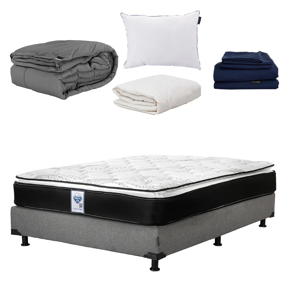 Colchón Spring Air Premier con Box  con Ropa de Cama - Image 9