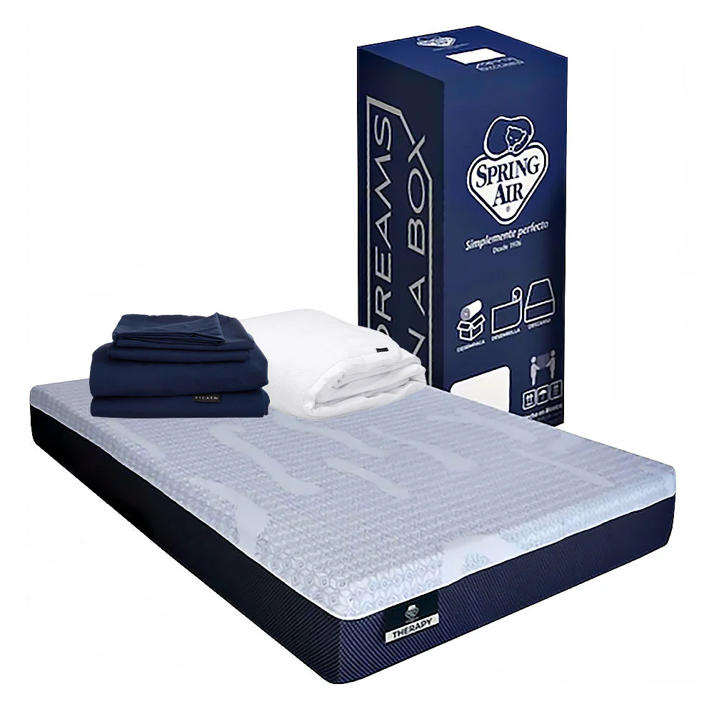 Colchón Spring Air Therapy con Ropa de Cama - Image 10