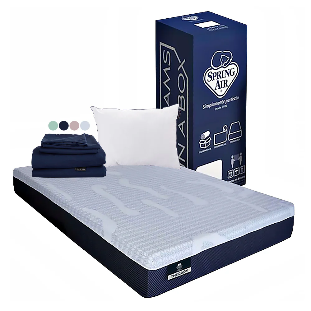 Colchón Spring Air Therapy con Ropa de Cama - Image 13