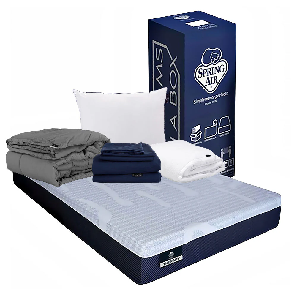 Colchón Spring Air Therapy con Ropa de Cama - Image 8