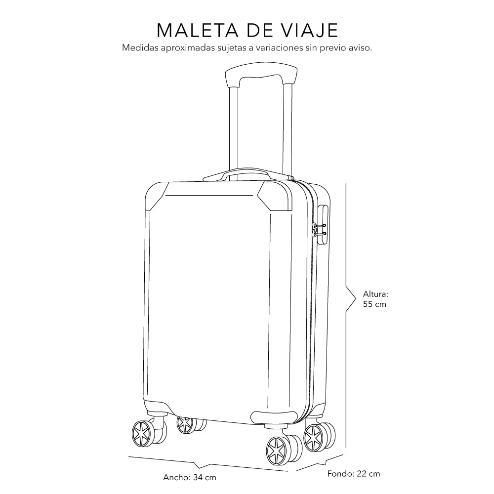 Maletas de  Mano de Viaje Rígida con Ruedas de 10 kg - Image 12