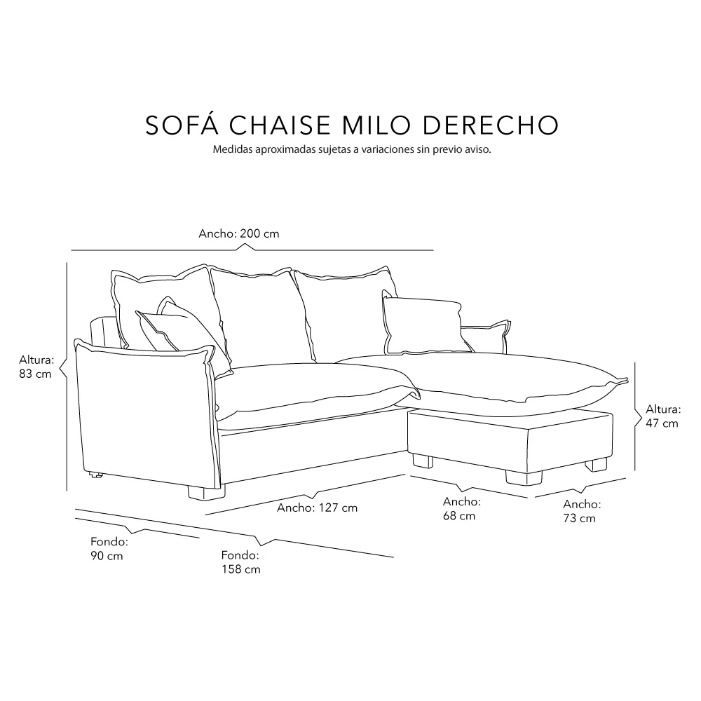 Sofá Chaise Dicasa Milo - Image 13
