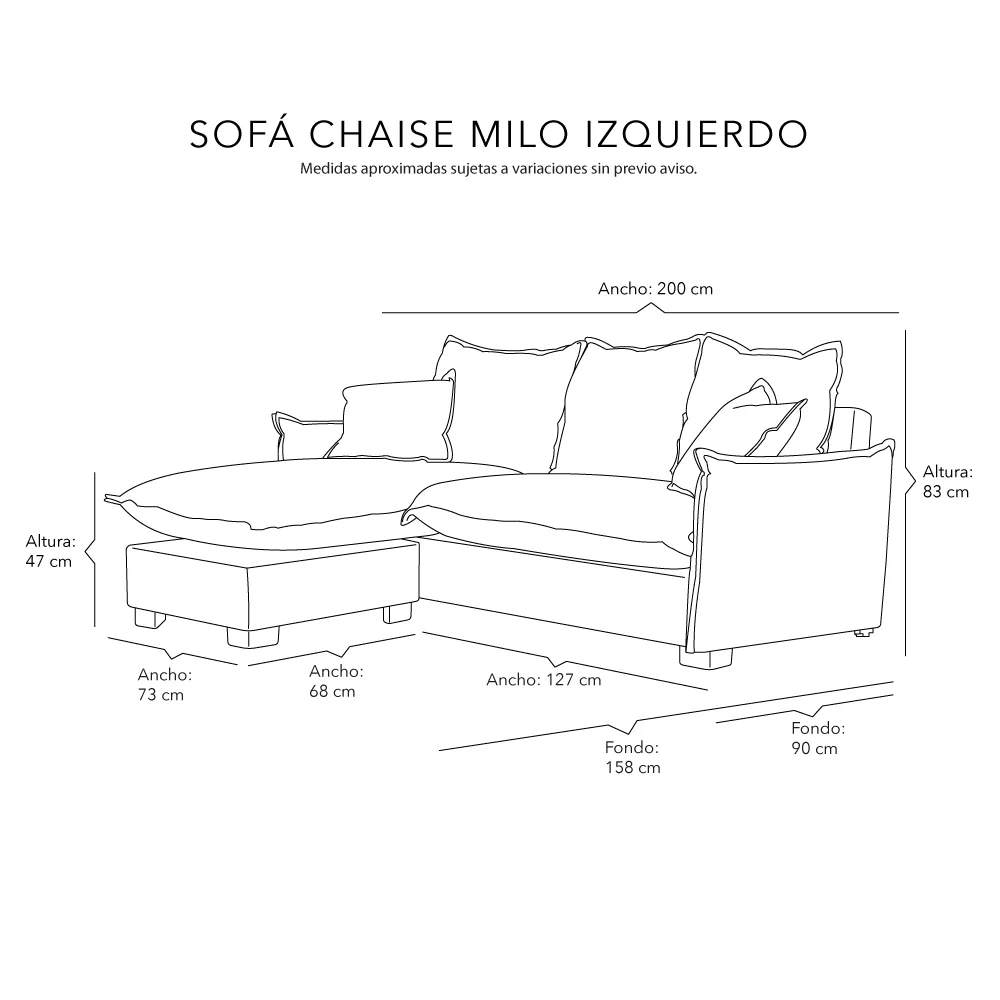 Sofá Chaise Dicasa Milo - Image 14